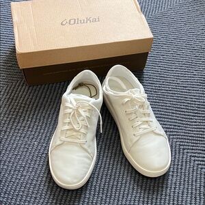 Olukai Peahuea li’ili women’s White leather Sneakers